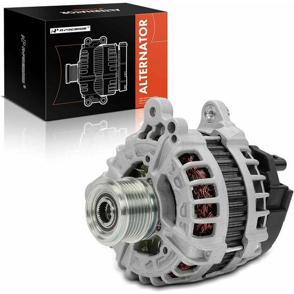 A-Premium Alternator Compatible with Volkswagen Passat 2012 2013 2014 2015, 2.0L, 12V 180A 6-Groove Clutch Pulley Clockwise, Replace# 0125811009, 0125811036