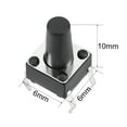 thumbnail image 4 of 6x6x10mm Panel PCB Momentary Tactile Tact Push Button Switch DIP 20PCS, 4 of 4