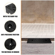 VORCOOL Heavy Duty Plastic Threshold Ramp for Vehicle Driveway and Motorcycle Use