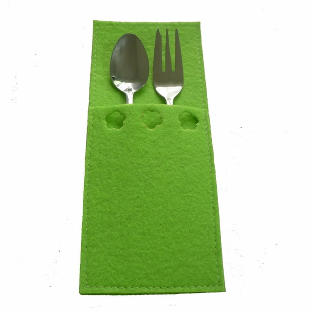 LSLJS Easter St. Patrick's Day Cutlery Fork Set Rectangular Storage Tool, Easter Decorations