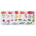 thumbnail image 1 of Flower Kitchen Mat, Watercolor Style Flowers Tulips Roses Colored Leaves Garden Plants Design Print, Plush Decorative Kitchen Mat with Non Slip Backing, 47" X 19", Multicolor, by Ambesonne, 1 of 1