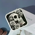 thumbnail image 4 of ZFLMY Skull Roses Gothic Travel Jewelry Box for Necklaces Rings Earrings White, 4 of 5