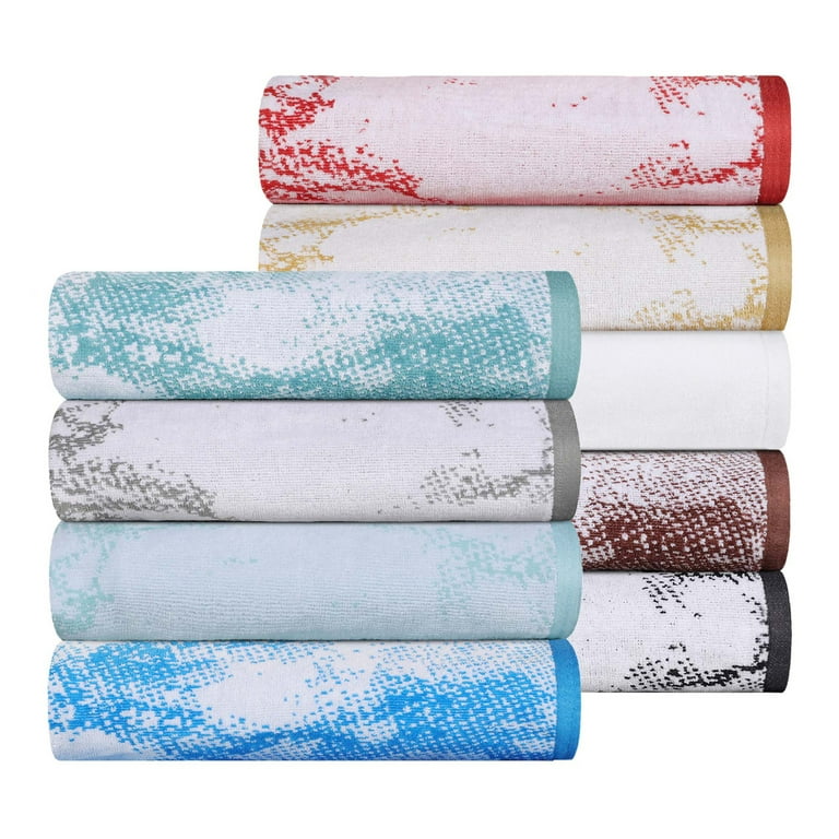 Free Shipping Superior Cotton 10 Piece Assorted Solid and Marble Towel Set Grey Walmart