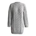 thumbnail image 1 of Vestido George para Mujer, Largo, con Cuello Redondo, Tejido Gris Talla EG, 1 of 4