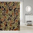 thumbnail image 2 of Manfei Minimalst Camouflage Shower Curtain 72Wx72L, Old Fashion Camo Gamepad Shower Curtain 72Wx72L, Olive Brown, 2 of 5