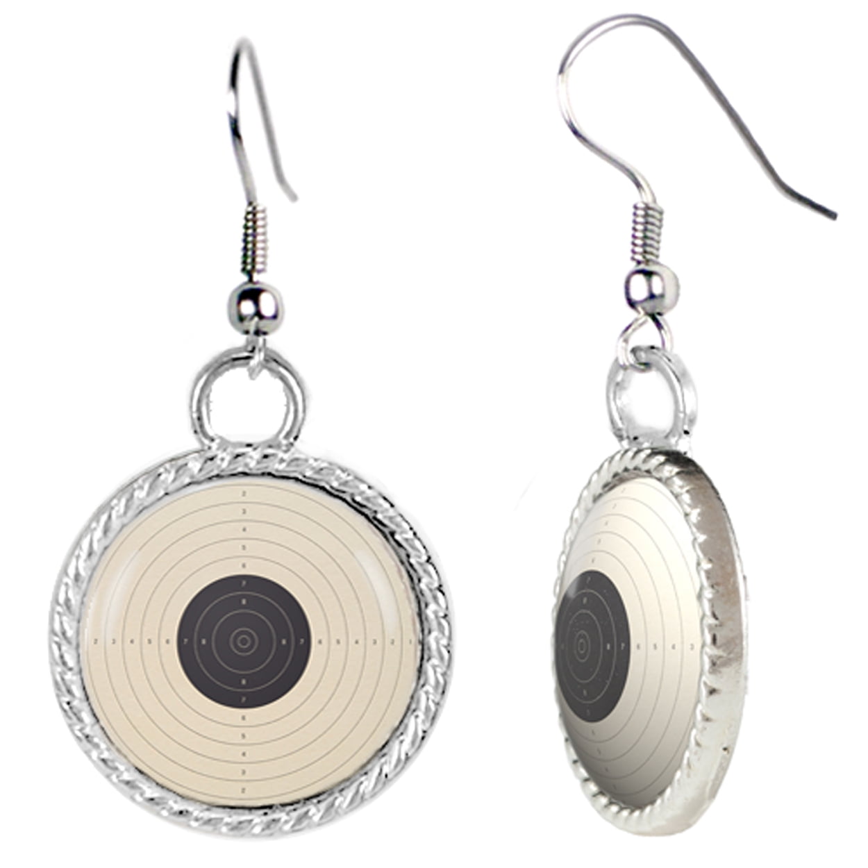 Shooting Range Target Practice Target Earrings
