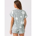 thumbnail image 3 of DARING DIVA Women's Sleepwear Soft Modal Lounge Pajama Set Gray Star XS, 3 of 6