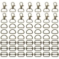 thumbnail image 1 of Swivel Clasps with D Rings and Slide Buckles Set Swivel Snaps D-Shape Rings Adjustable Strap Keeper, 1 of 7