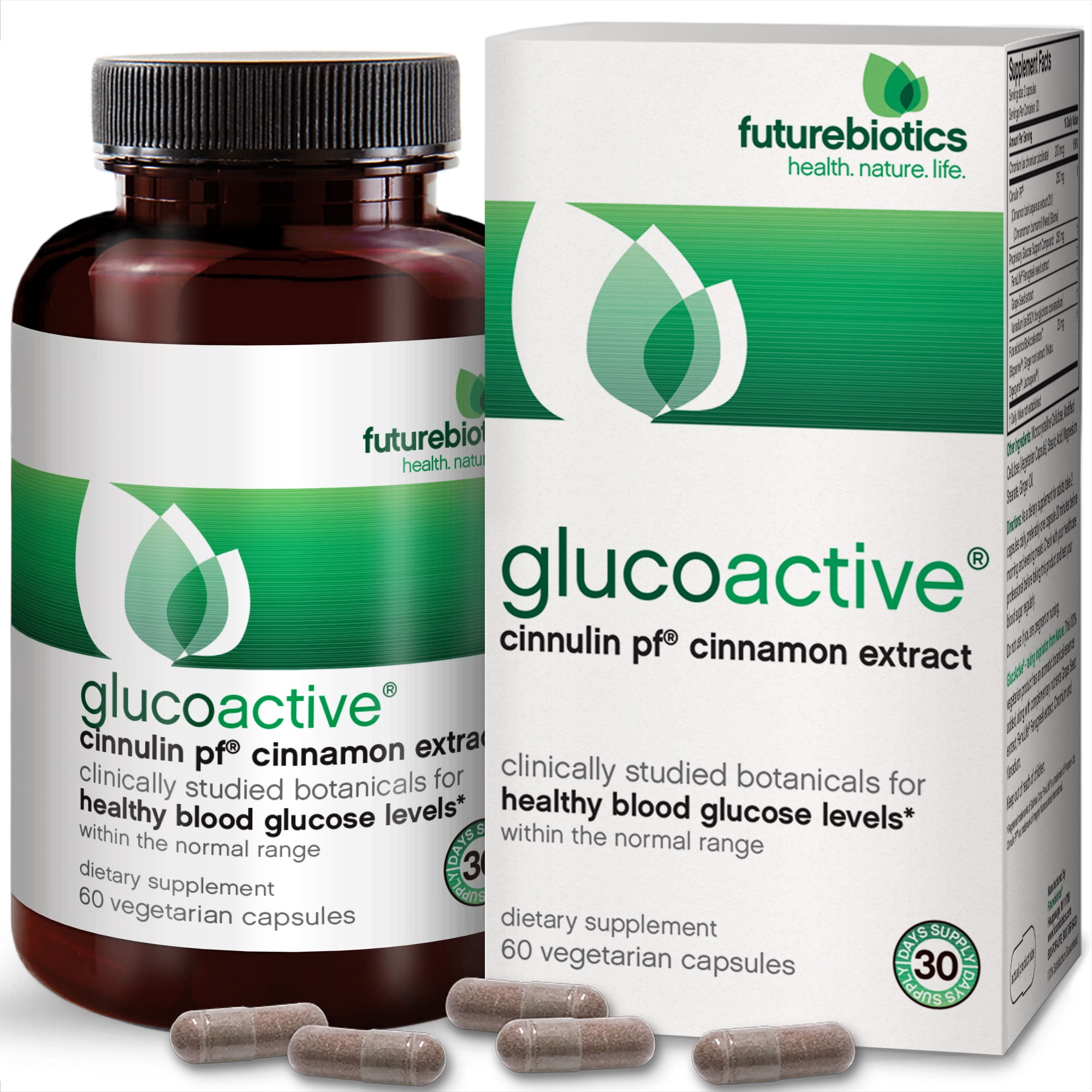 Futurebiotics GlucoActive Cinnamon Extract, 60 Vegetarian Capsules