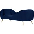 thumbnail image 2 of Meridian Furniture Nolan Navy Velvet Chaise, 2 of 8