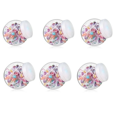 Clear Cookie Jars 6 Pcs,Candy Dish for Office Desk,Candy Jar for Candy Buffet,Cotton Ball Container Jar,Plastic Jar for Candy,Cookie,Pasta,Popcorn,Snacks (Clear)