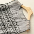 thumbnail image 4 of Holzkary Linen Tank Tops for Women,Sleeveless Tops Casual Summer Loose Fit T Shirts Solid Color Tunic Tank Tops Crew Neck Tee Sleeveless Vest Suspender Solid Color Embroidered Vest Top Grey L, 4 of 4