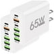 thumbnail image 1 of Adaptadores de Carga HotShot NexusWhite 2 Pzas 6 Puertos USB 5V 3A Max 65W 100-240V Blanco, 1 of 1