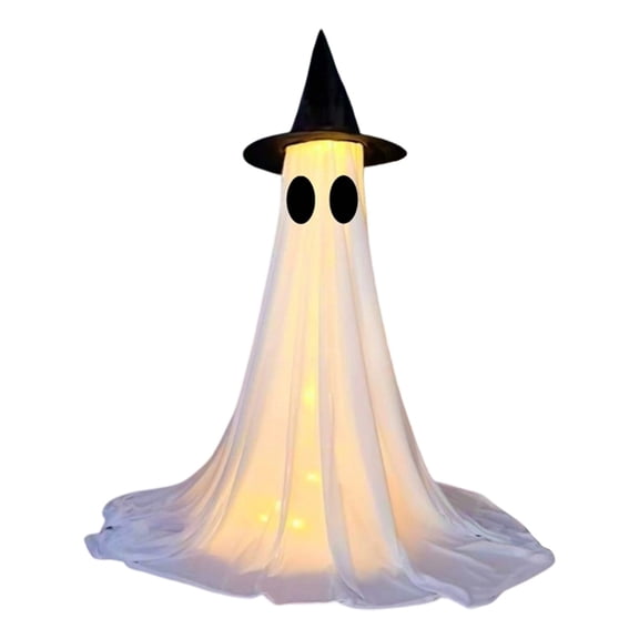 Halloween Glowing Ghost Yard Stake - 47.2" Lighted Outdoor Decor for Porch Lawn Indoor Party Halloween Decorations A