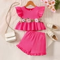 thumbnail image 2 of Soepste Toddler Girl Sets Girls 2 Piece Outfits Toddler Girls Summer Outfit Top And Shorts Clothing Set, 2 of 7