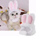 thumbnail image 1 of Gorro con Orejas de Conejo para Mascotas, Gorro con Orejas de Conejo para Perros y Gatos, Gorro con Forma de Oreja de Conejo, Gorro para Mascotas de Felpa, Disfraz de Fiesta, Cosplay, 1 Pieza, Blanco, 1 of 3