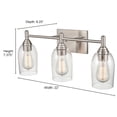 thumbnail image 3 of Millennium Lighting  Arlett 3 Light Vanity fixture in Multiple Finishes with Clear Glass Shades Modern Gold Gold Painted, 3 of 5