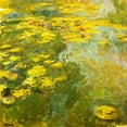 thumbnail image 2 of Monet, Claude 15x15 Gold Ornate Wood Framed with Double Matting Museum Art Print Titled - Water-lilies green yellow 1920, 2 of 4