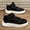 Black, variant on Men's Retro High-Top Sneakers with Thick-Soled & PVC Sole, Multi-Color Wing Pattern - All-Season Outdoor/ Gym/ Casual Shoes Suitable for,, Daily Wear - Durable Round-Toe Design with Fabric