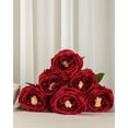 thumbnail image 3 of 5Pcs Silk Roses Fake Pink Roses with Stems Real Touch Rose Artificial Flowers for Arrangement Wedding Party Home Decoration, 3 of 5