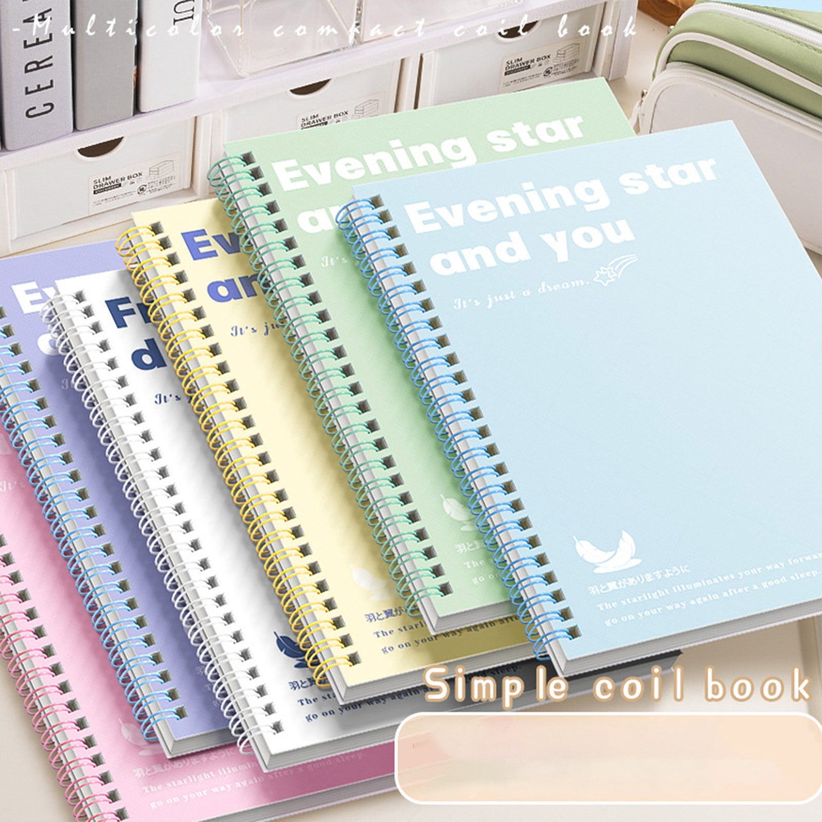 LYINGF Spiral Notebook 6 Pack,Notebook with White Paper, for Notes Work Business Office Supplies, College Ruled, Wire Bound, Multi Pack,Journaling, Planner Companion