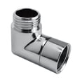 thumbnail image 4 of Shower Elbow Adapter Coupling Bathtubs Parts Bathroom Fixtures Chrome Plate Finish Male to Female Thread Shower Arm Extension right angle, 4 of 8