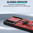 thumbnail image 6 of Samsung Galaxy S21 Case,Compatible with Samsung Galaxy S21 Case with HD Screen Protector with Slide Camera Cover, 360° Rotation Ring Kickstand [Military Grade] Case for Samsung S21,Red, 6 of 15