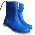 thumbnail image 3 of EKVAHL Women's Mid Calf Winter Boots, Non‑Slip Faux Leather Tennis Shoes, Faux Fur Lined Orthopedic Walking Booties For Cold Weather Blue, 3 of 5