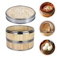 thumbnail image 3 of 1 Set Useful Bamboo Food Steamer Premium Household Food Steamer (Random Lid), 3 of 5