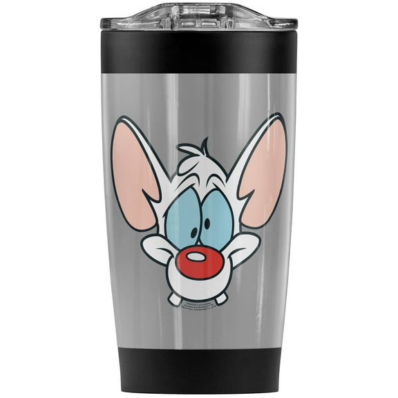 Pinky And The Brain Pinky Stainless Steel Tumbler 20 oz Coffee Travel Mug/Cup, Vacuum Insulated & Double Wall with Leakproof Sliding Lid | Great for Hot Drinks and Cold Beverages
