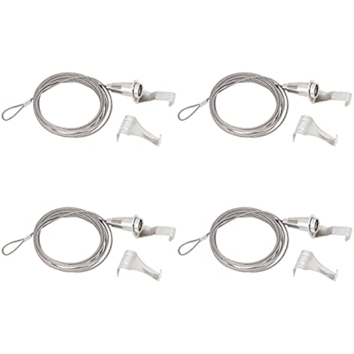 4 Set Adjustable Picture Rail Hanging System Stainless Steel Wall Hooks Adjustable Picture