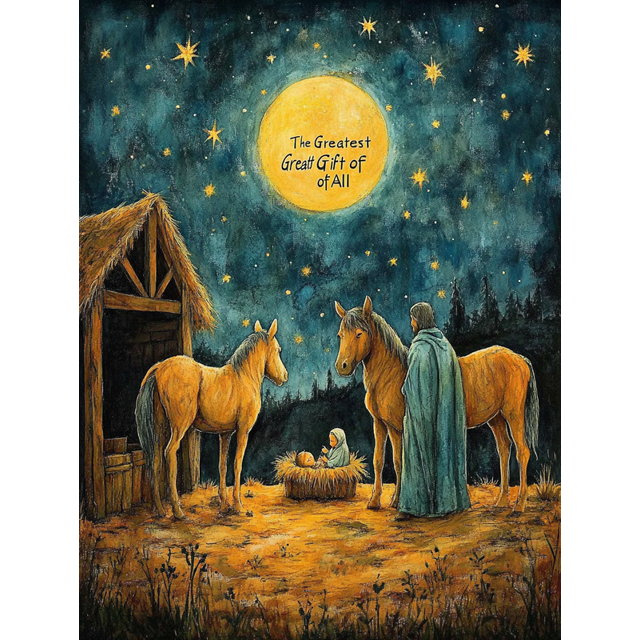 Qisvanset 12x16 Inch Nativity Scene Canvas Wall Art, Christmas Biblical Inspirational Holiday Home Decor