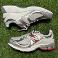 thumbnail image 1 of New Balance 2002R Silver METALLIC Men M2002RLB Team Red OG size 11 US 10.5 UK, 1 of 5