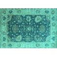 thumbnail image 1 of Ahgly Company Indoor Rectangle Oriental Turquoise Blue Industrial Area Rugs, 8' x 12', 1 of 4
