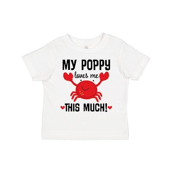 Inktastic My Poppy Loves Me Grandchild Boys or Girls Toddler T-Shirt