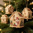 thumbnail image 6 of Clearance! Christmas 3D Wooden House Art DIY Kit Relaxing Craft, Holiday Christmas Handmade Pearl Art Kit Decoration Gifts DIY Craft Project for Kidults Family Holiday Activity #27, 6 of 6