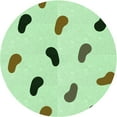 thumbnail image 1 of Ahgly Company Indoor Round Patterned Mint Green Area Rugs, 5' Round, 1 of 6