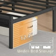 thumbnail image 3 of 14 Inch King Size LED Bed Frame with USB Charging Station, Underbed Storage, No Box Spring Required, Noise Free, Black, 3 of 5