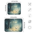 thumbnail image 4 of Yayeee Dish Drying Mat for Kitchen Counter 16"x18" Microfiber Absorbent Pad, Night Forest Scene, 4 of 7