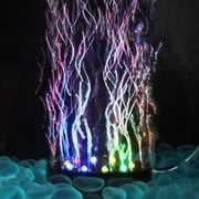 9 LED Light Aquarium Fish Tank Air Curtain Bubble Stone Disk 3 Suckers Decor Christmas / Halloween Decoration Gift