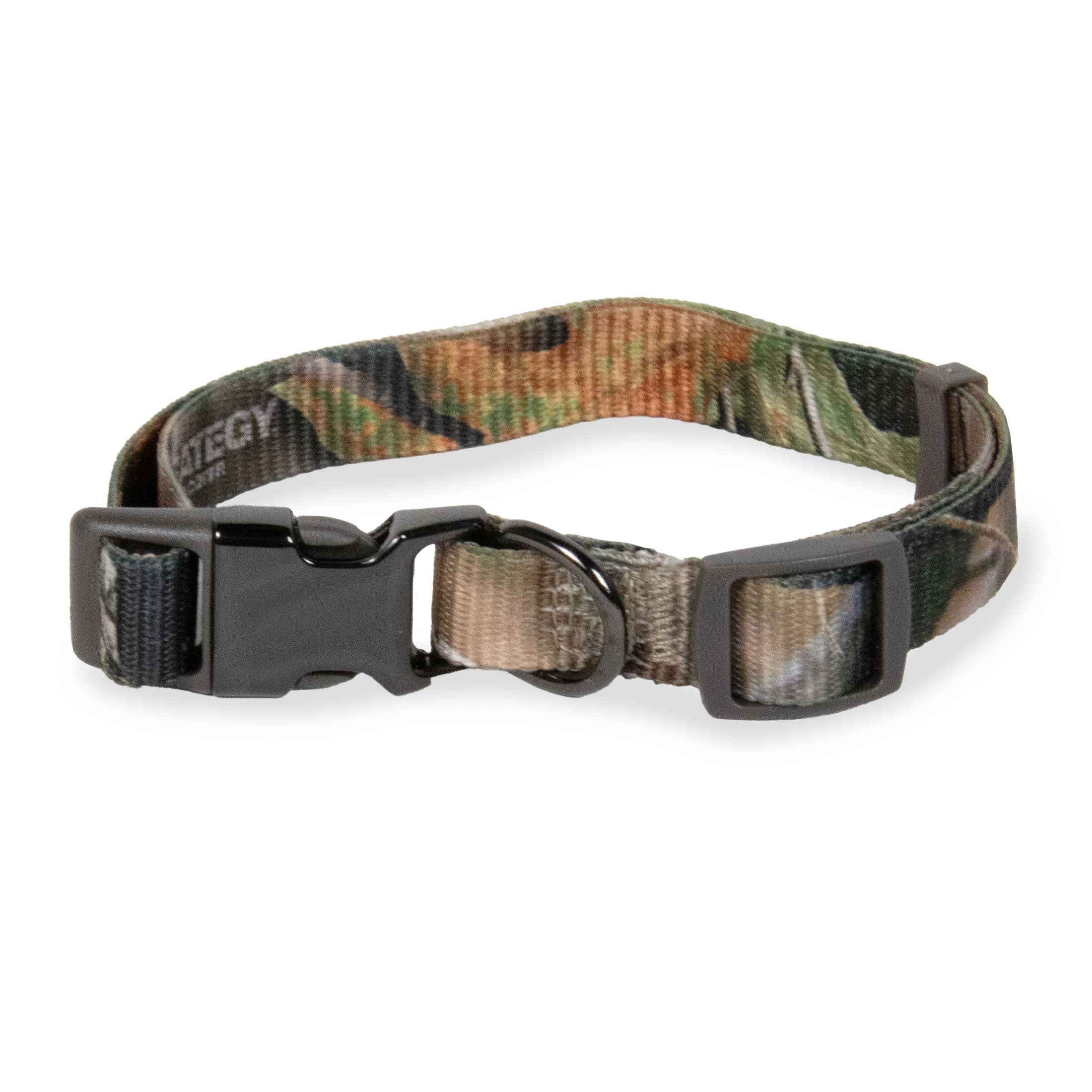Vibrant Life Camo Print Fashion Dog Collar, Metal Buckle, with 5ft Camo Print Lwash,  Brown, Medium