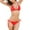 Red, variant on Women Bandage Bikini Set Push Up Bra Swimsuit Bathing Suit Swimwear One Strap Bikini Bikini Full Coverage Bottom Set Big Bust Bikini Top Striped Bikini G String Bikini Lifeguard Bikini Women Bikini
