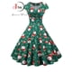 thumbnail image 2 of Vestido de fiesta de Navidad para mujer, manga corta, cuello en V, elegante estampado Vintage, vestido veraniego para graduación de Año Nuevo, bata 3XL, 2 of 4