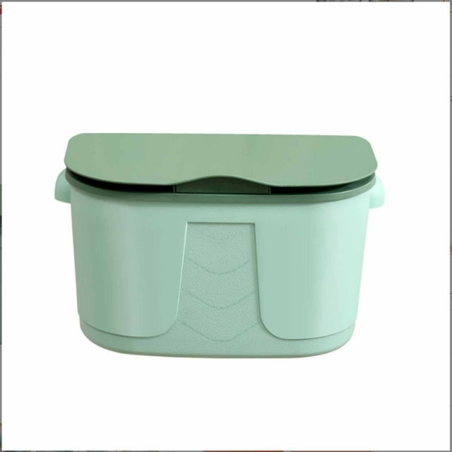 Birdeem Household Kitchen Garbage Storage Bin Desktop Hanging Tea Dregs Trash Can with Lid Kitchen Wall-Mounted Trash Can