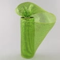 thumbnail image 2 of 10" Wide Poly Mesh Roll Deluxe Wide Lime Foil Moss/Apple with Metallic Wide Strips of Lime Green Foil Christmas, Spring & Easter, St. Patrick's Day, 2 of 2
