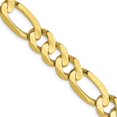 thumbnail image 1 of Diamond2Deal 10K Yellow Gold 8.75 mm Concave Figaro Chain Necklace for Mens 24", 1 of 6
