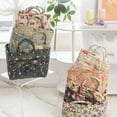 thumbnail image 4 of Eagerlyous Boho Fabric Storage Basket, Boho Quilted Fabric Storage Tote with Easy Carry Handle, Large Capacity Foldable Square-Shaped Floral Laundry Baskets for Clothes and Sundries, 4 of 8