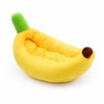 thumbnail image 2 of Cute Banana Shaped Dog Cat Bed, Soft Plush Pet Mattress with Raised Sides, Funny Pet Bed for Small Medium Pets Indoor Use, 2 of 6