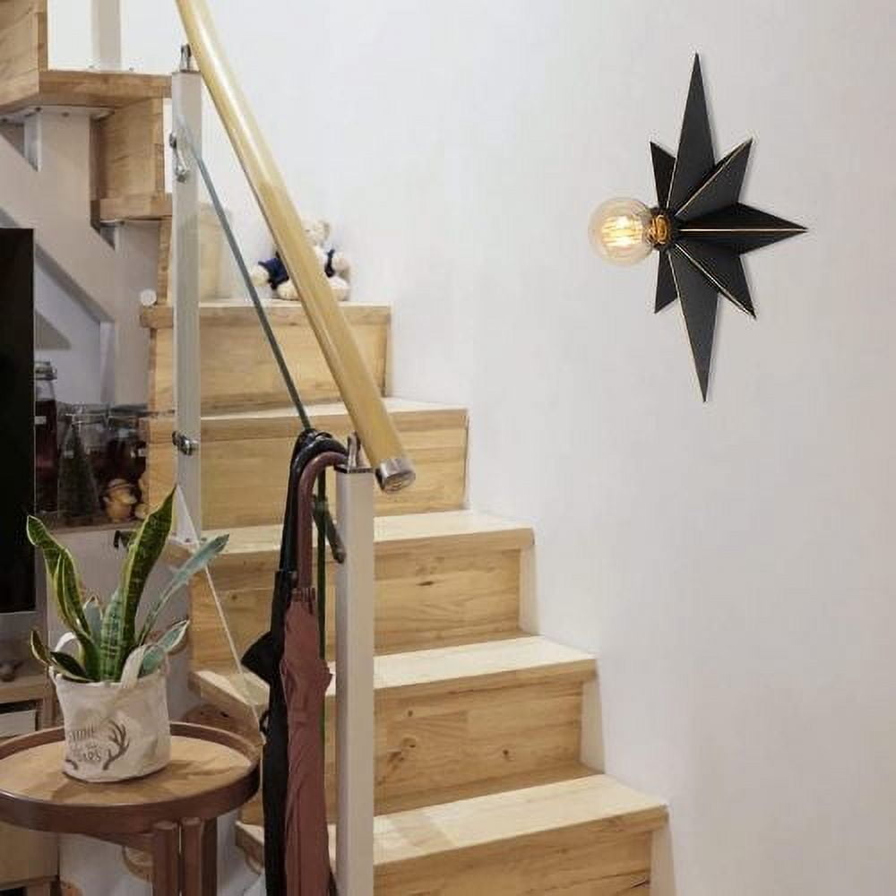 Modern Flush Mount Ceiling Light Fixture, Black Minimalist Flushmount Lamp Base with Clear Glass Shade(Bulbs Not Included), Easy Install for Hallway, Bedroom, Entryway