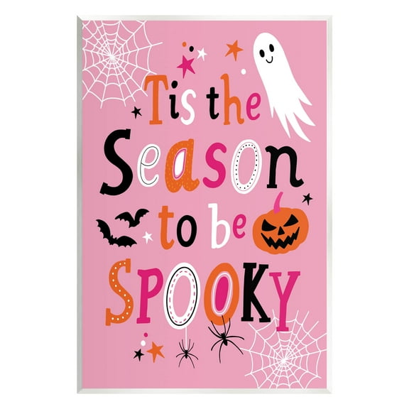 Tis The Season To Be Spooky Ghost Phrase Holiday Graphic Art Unframed Art Print Wall Art